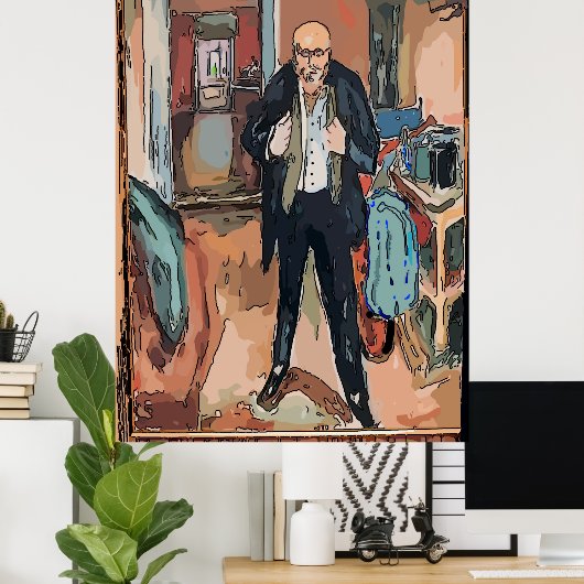 Künstlerin geht aus poster (Heimbüro)