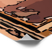 Künstlerin geht aus poster (Ecke)