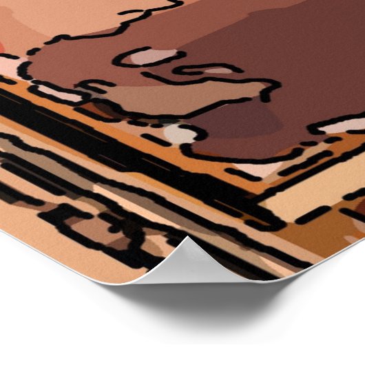 Künstlerin geht aus poster (Ecke)