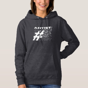 Künstlerin Hashtag Typografie Hoodie