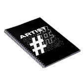 Künstlerin Hashtag Typografie Notizblock (Rechte Seite)