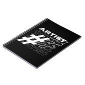 Künstlerin Hashtag Typografie Notizblock (Linke Seite)