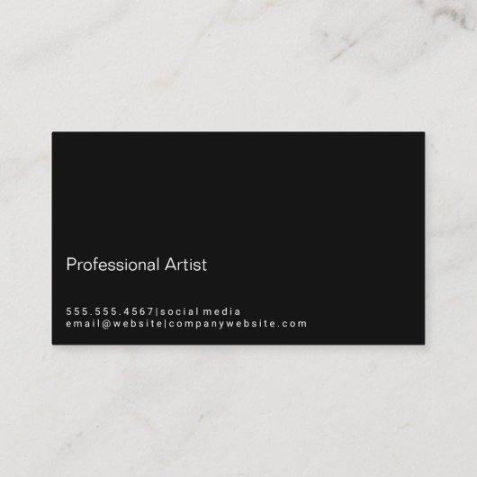 Künstlerin Paint Stroke | Paint Spritzer Visitenkarte (Rückseite)