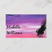 Künstlerin Paint Stroke | Paint Spritzer Visitenkarte (Vorderseite)