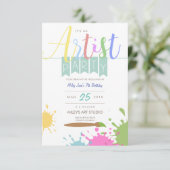 Künstlerin | PARTY Einladung (Stehend Vorderseite)