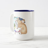 Künstlerin Pika Plein Air Painter Yosemite Zweifarbige Tasse (Vorderseite Links)