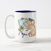 Künstlerin Pika Plein Air Painter Yosemite Zweifarbige Tasse (Links)