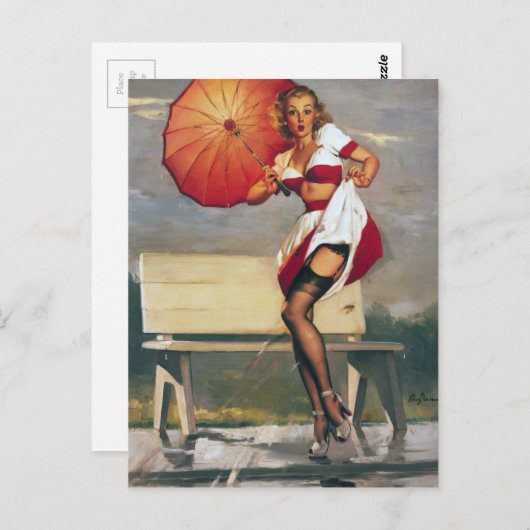 Künstlerin Postkarte (Vorne/Hinten)