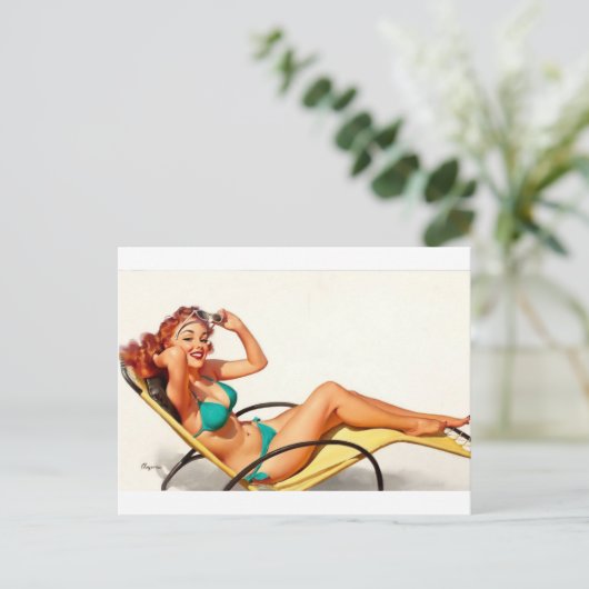 Künstlerin Postkarte (Stehend Vorderseite)