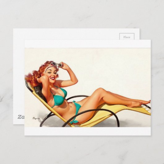 Künstlerin Postkarte (Vorne/Hinten)