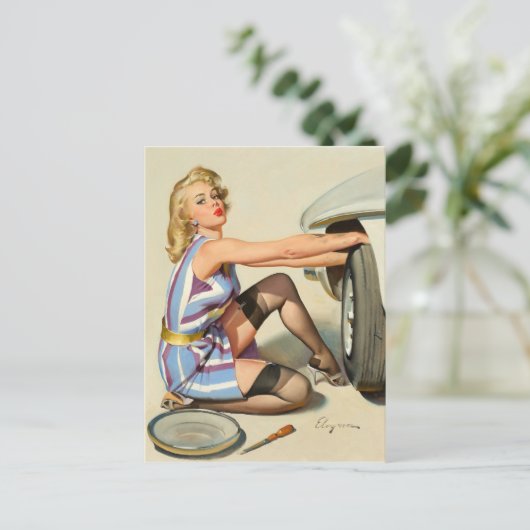 Künstlerin Postkarte (Stehend Vorderseite)