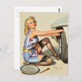 Künstlerin Postkarte (Vorne/Hinten)