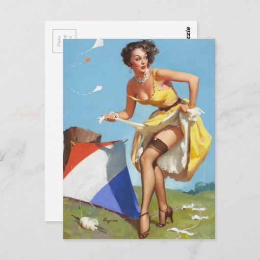 Künstlerin Postkarte (Vorne/Hinten)