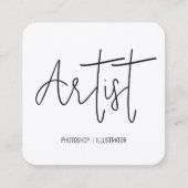 Künstlerin Quadratische Visitenkarte (Vorderseite)
