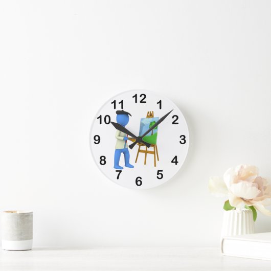 Künstlerin Runde Wanduhr (Zuhause)