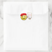 Künstlerin Runder Aufkleber (Tasche)