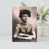 Künstlerin Tattoo Vintag Fotograf Einladung (Stehend Vorderseite)
