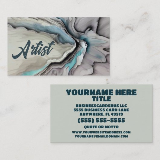Künstlerin Visitenkarte (Vorne/Hinten)