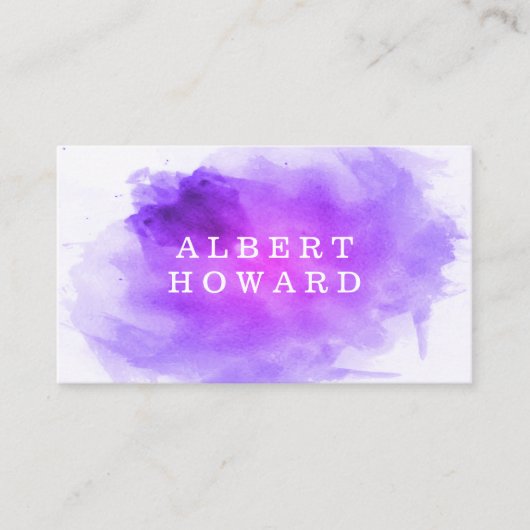 Künstlerin | Wasserfarbe | Modern Visitenkarte (Vorderseite)