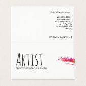 Künstlerin / Wasserfarbe Visitenkarten (Außenseite Aufgefaltet)