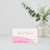 Künstlerisch Abstrakt Magenta Pink Aquarellengesch Visitenkarte (Stehend Vorderseite)