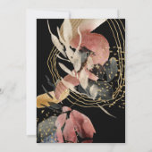 Künstlerisch Abstrakt Moderne stilvolle Geburtstag Einladung (Rückseite)