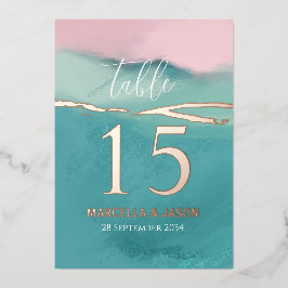 Künstlerisch Abstrakte Landschaft Hochzeitsszene T Folieneinladung