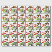 Künstlerisch als Rudolph Holiday Wrapping Paper Geschenkpapier (Flach)