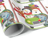 Künstlerisch als Rudolph Holiday Wrapping Paper Geschenkpapier (Rolleneckpunkt)
