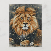 *~* Künstlerisch AP23 Artistic Celestial BOLD LION Postkarte (Vorderseite)