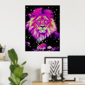 *~* Künstlerisch AP23 Artistic Celestial BOLD PINK Poster (Heimbüro)