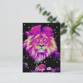 *~* Künstlerisch AP23 Artistic Celestial BOLD PINK Postkarte (Stehend Vorderseite)