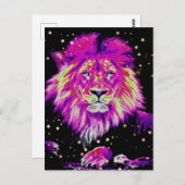 *~* Künstlerisch AP23 Artistic Celestial BOLD PINK Postkarte (Vorne/Hinten)