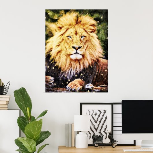 *~* Künstlerisch AP23 Artistic Celestial Golden LI Poster (Heimbüro)