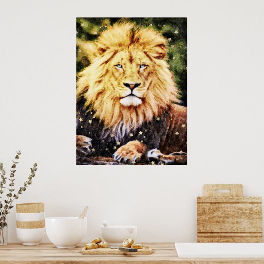 *~* Künstlerisch AP23 Artistic Celestial Golden LI Poster (Küche)