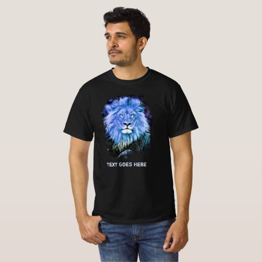 *~* Künstlerisch AP23 Künstlerisches Gemälde BLAUE T-Shirt (Vorne ganz)