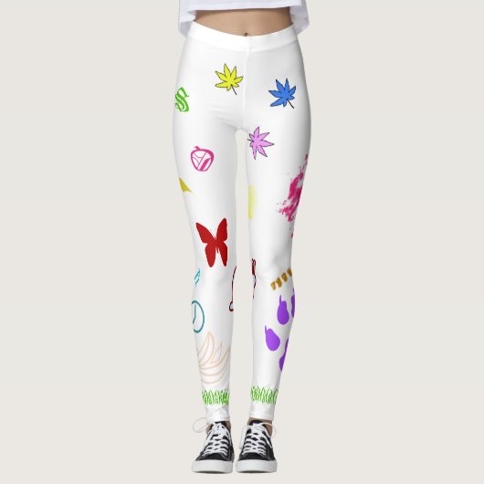 Künstlerisch bedruckte Leggings (Vorderseite)