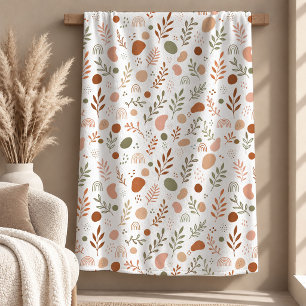 Künstlerisch Beige Braun Regenbogen Formen Decke