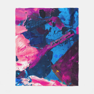 Künstlerisch bemalte Textur, moderne Dekoration. Fleecedecke