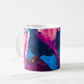 Künstlerisch bemalte Textur, moderne Dekoration. Kaffeetasse (Vorderseite Links)