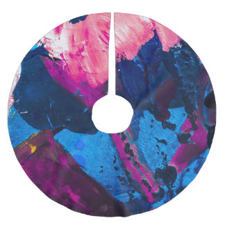 Künstlerisch bemalte Textur, moderne Dekoration. Polyester Weihnachtsbaumdecke