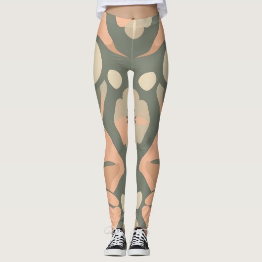 Künstlerisch Bio Leggings - Nahtloses Design (Vorderseite)