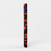 Künstlerisch Blau und Orange | Monogram & Your Nam Case-Mate iPhone Hülle (Hinten/Rechts)