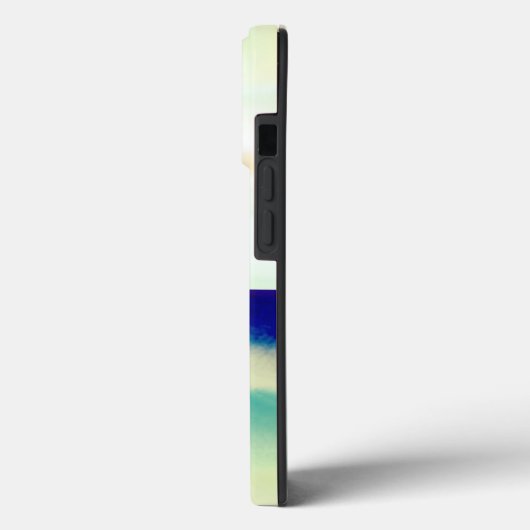 Künstlerisch blaue Abstrakte Landschaft Mit Monogr Case-Mate iPhone Hülle (Rückseite / Links)