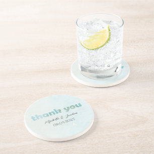 Künstlerisch blaue Aquarellbilder Getränkeuntersetzer