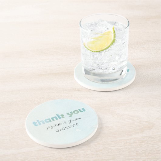 Künstlerisch blaue Aquarellbilder Getränkeuntersetzer (Seite)