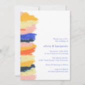 Künstlerisch Blue Abstrakt Art Einzigartiges Foto  Einladung (Vorderseite)