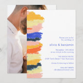 Künstlerisch Blue Abstrakt Art Einzigartiges Foto  Einladung (Vorne/Hinten)