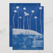 Künstlerisch Blue Einzigartige Hochzeitseinladung Einladung (Vorne/Hinten)