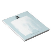 Künstlerisch Blue Formal Monogram Name Unique Eleg Notizblock (angewinkelt)